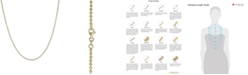 Italian Gold Moon Link 18" Chain Necklace in 14k Gold
